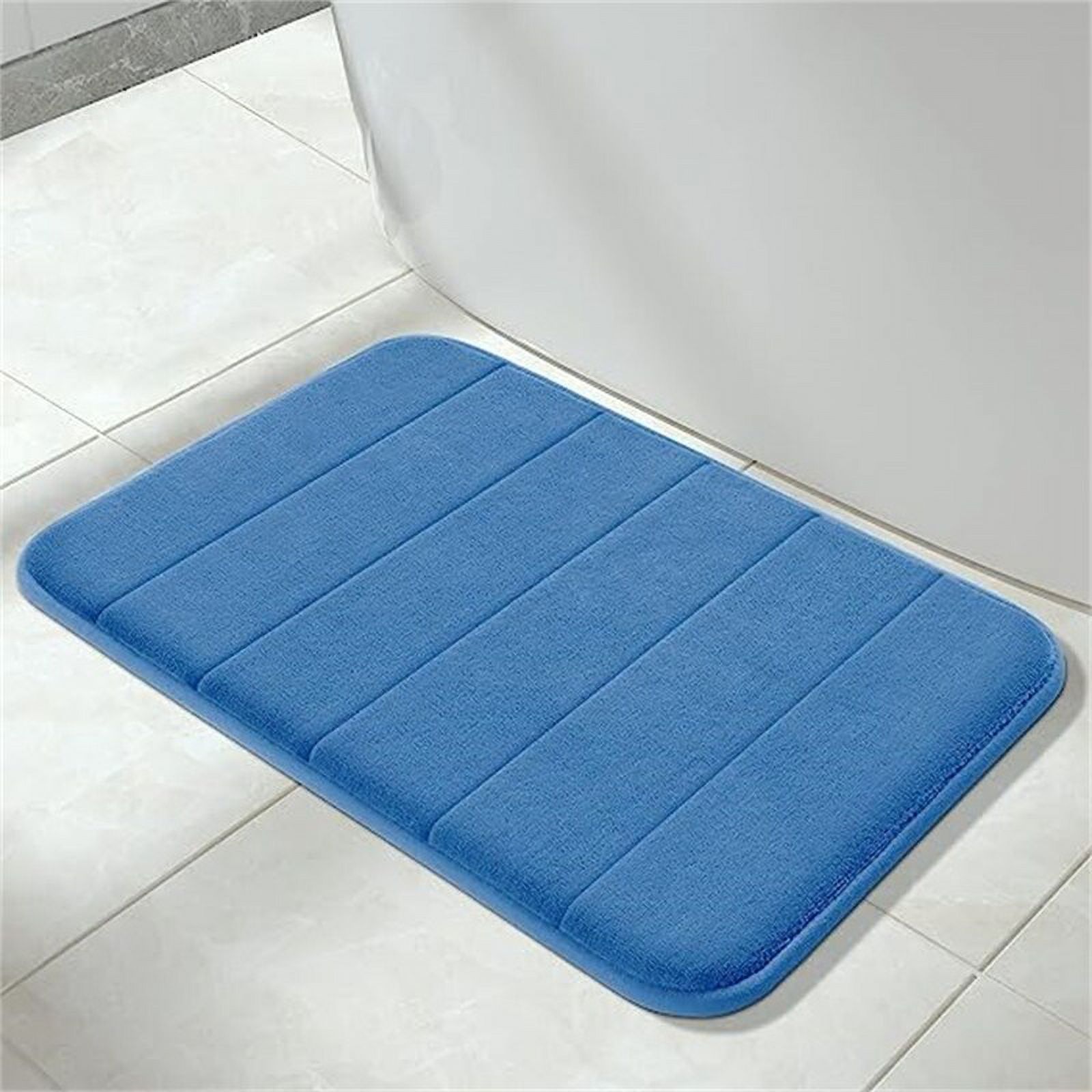 Memory Foam Bath Mat Blue 24" x 17"