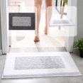 thumbnail image 1 of Memory Foam Bath Mat with Cobblestone Design, Super Soft & Quick-Dry Bathroom Rugs, Machine Washable Non-Slip Absorbent Floor Mat for Bathroom Shower Tub, 16x24 Inch, White by PALIFEUR, 1 of 6