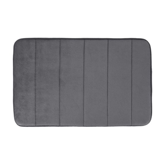 Memory Foam Bath Mat, Extra Soft Absorbent Non Slip Quick Drying Machine Washable, Dark Gray 1 Piece For Bathroom Shower Floor