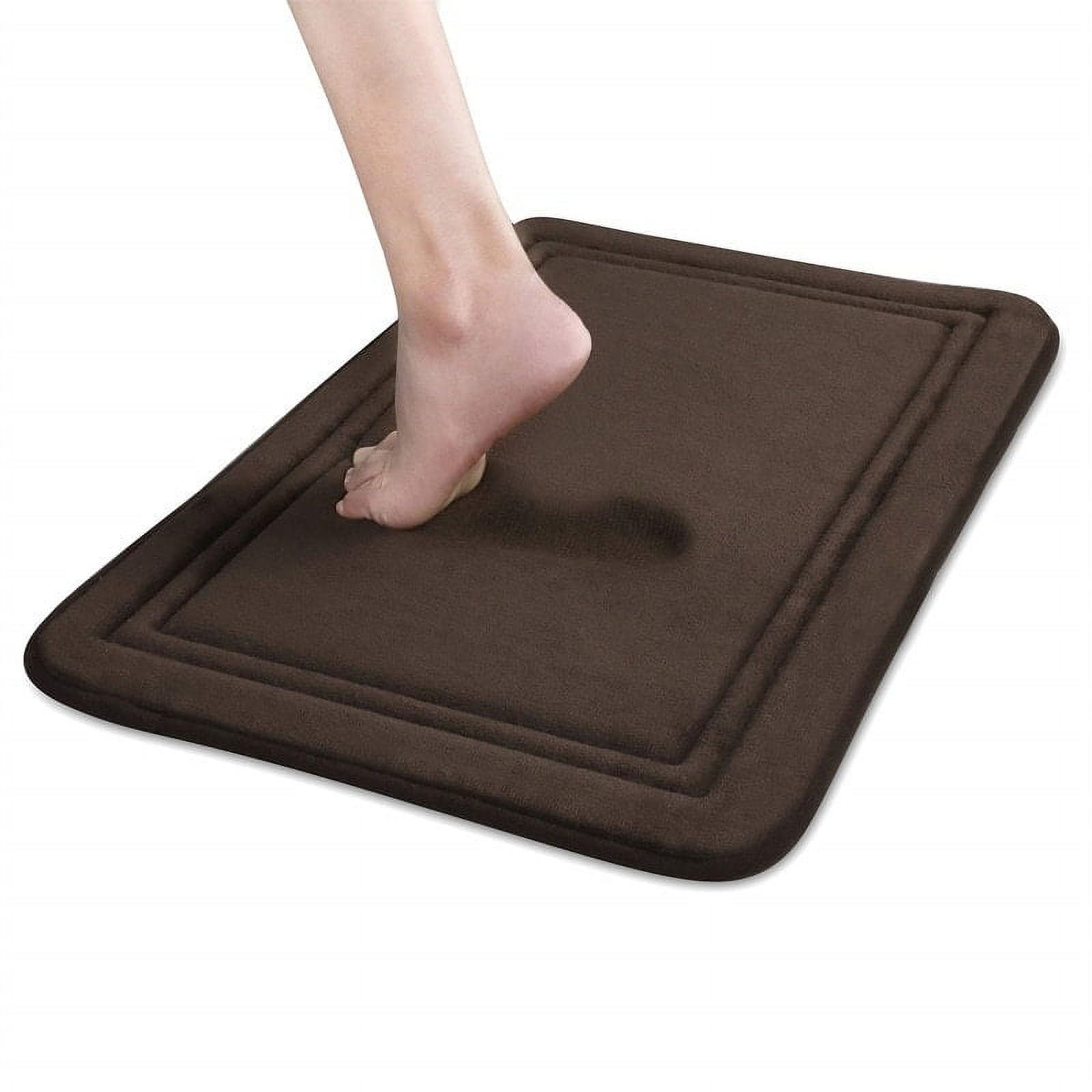 Memory Foam Bath Mat Non Slip 31 x 20 Inch Chocolate Brown