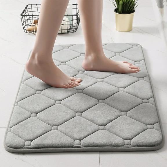 Memory Foam Bath Mat Rug, 24" X 16" Ultra Soft and Non-slip Bathroom Rugs Water Absorbent and Machine Washable Bath Rug for Bathroom, Shower, Tub, Bathroom Decor