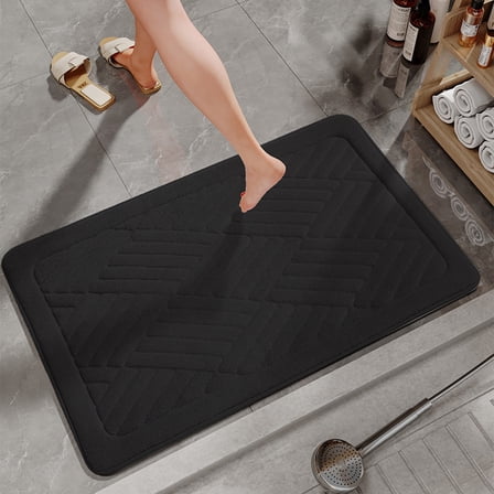 Memory Foam Bath Mat Rug, 24" X 16" Ultra Soft and Non-slip Bathroom Rugs Water Absorbent and Machine Washable Bath Rug for Bathroom, Shower, Tub, Bathroom Decor