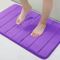 thumbnail image 1 of Memory Foam Bath Mat Rug, 24" x 16", Ultra Soft and Non-Slip Bathroom Rugs, Water Absorbent and Machine Washable Bath Rug for Bathroom, Shower, and Tub, Purple, 1 of 6