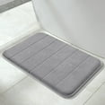 thumbnail image 1 of Memory Foam Bath Mat Rug, 24 x 17 Inches, Comfortable, Soft, Super Water Absorption, Machine Wash, Non-Slip, Thick, Easier to Dry for Bathroom Floor Rugs, Gray, 1 of 6