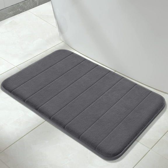 Memory Foam Bath Mat Rug, 24" x 18", Ultra Soft and Non-Slip Bathroom Rugs, Water Absorbent and Machine Washable Bath Rug for Bathroom, Shower, and Tub
