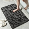 thumbnail image 1 of Memory Foam Bath Mat Rug 24x16, Soft and Absorbent Cobblestone Bathroom Rugs, SBR Non-Slip Bottom, Comfortable, Quick Dry Machine Washable Bath Carpet for Bathroom, Tub and Shower, 1 of 9