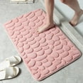 thumbnail image 1 of Memory Foam Bath Mat Rug 24x16, Soft and Absorbent Cobblestone Bathroom Rugs, SBR Non-Slip Bottom, Comfortable, Quick Dry Machine Washable Bath Carpet for Bathroom, Tub and Shower, 1 of 9