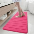 thumbnail image 1 of Memory Foam Bath Mat Rug, 59" x 20", Ultra Soft and Non-Slip Bathroom Rugs, Water Absorbent and Machine Washable Bath Rug Runner for Bathroom, Shower, and Tub, Deep Pink, 1 of 6