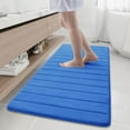 thumbnail image 1 of Memory Foam Bath Mat Rug, 60" x 24", Ultra Soft and Non-Slip Bathroom Rugs, Water Absorbent and Machine Washable Bath Rug Runner for Bathroom, Shower, and Tub, Royal Blue, 1 of 6