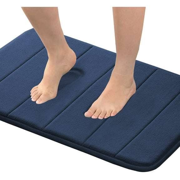 Memory Foam Bath Mat Rug Soft Non Slip Absorbent Bathroom Shower Mats Ultra Soft Bathroom Rugs for Floor & Tub Machine Washable,24x16 Inches