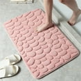 thumbnail image 1 of Memory Foam Bath Mat Rug, Ultra Soft Non Slip and Absorbent Bathroom Rug, Machine Wash Dry, Comfortable, Thick Bath Rug Carpet for Bathroom Floor, Tub and Shower，Pink 24*16inch, 1 of 10