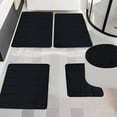 thumbnail image 1 of Memory Foam Bath Mat Set 5 Piece Non Slip Water Absorbent Bathroom Rugs Machine Washable, 1 of 8