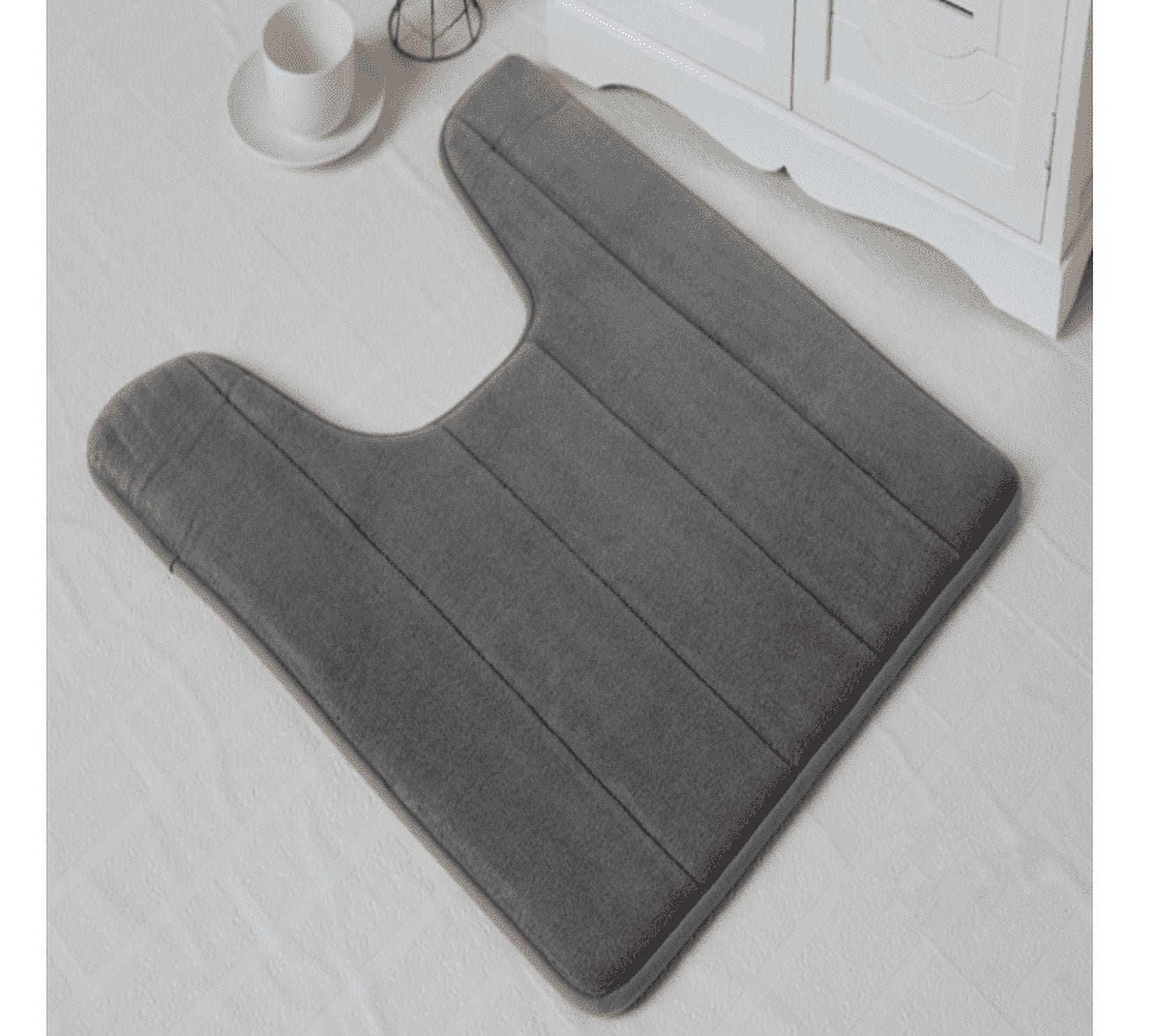 Memory Foam Bath Mat Soft & Absorbent Bathroom Toilet Bath Rugs UShaped Non Slip Commode