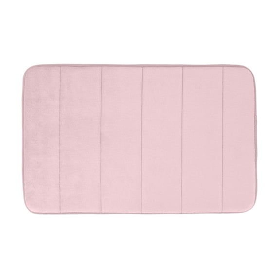 Memory Foam Bath Mat, Soft Absorbent Non-slip Pink, 1 Piece Machine Washable For Bathroom Shower Floor