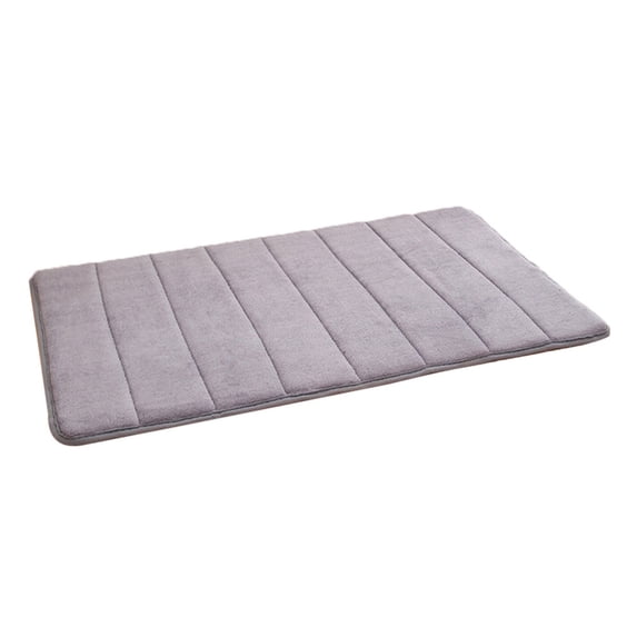 Memory Foam Bath Mat Super Absorbent Non Slip Shower Rug Soft Coral Fleece Bathroom Floor Mat with Quick Dry Anti Skid Backing for Home Spa 50x80cm