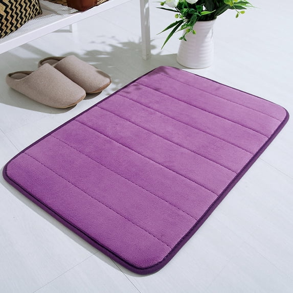 Memory Foam Bath Mat, Super Soft Absorbent Bathroom Rug Non Slip, Quick Dry, Machine Washable Floor Carpet for Tub Shower, Home Decor Accessories, 24x17