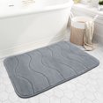 thumbnail image 1 of Memory Foam Bath Mat, Super Soft Absorbent Bathroom Rugs Non Slip Bath Rug Runner for Shower Bathroom Floors, 20" x 32", Gray, 1 of 8