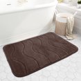 thumbnail image 1 of Memory Foam Bath Mat, Super Soft Absorbent Bathroom Rugs Non Slip Bath Rug Runner for Shower Bathroom Floors, 24" x 36", Brown, 1 of 7