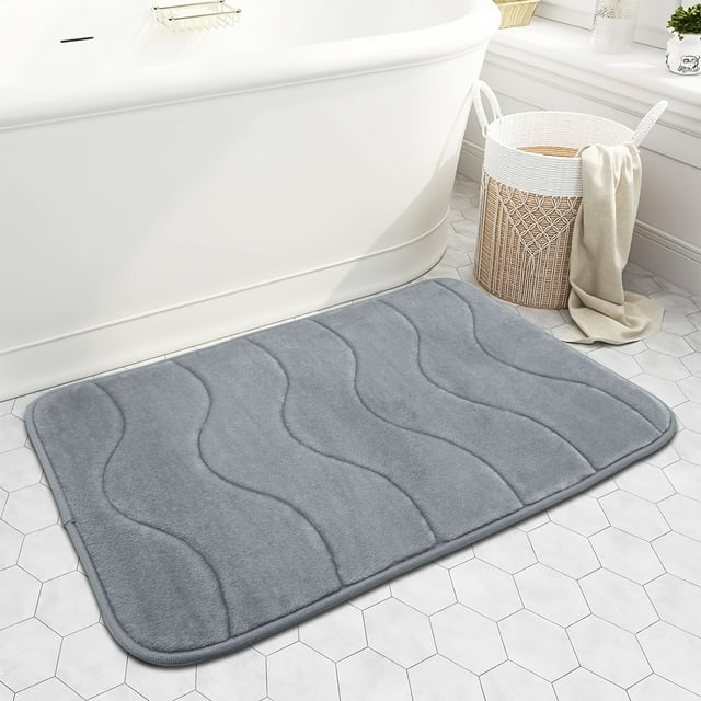 Memory Foam Bath Mat, Super Soft Absorbent Bathroom Rugs Non Slip Bath