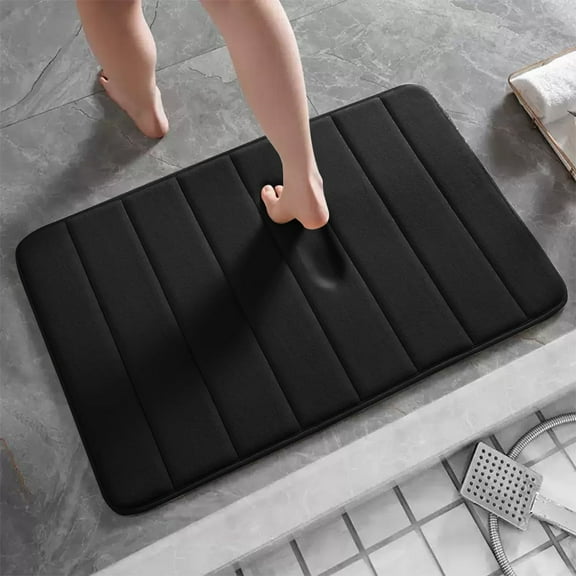 Memory Foam Bath Mats for Bathroom,16" x 24" PVC Backing Bathroom Rug Non Slip,Soft Machine Washable Absorbent Quick Dry Bathroom Mat for Tub,Shower,Floor