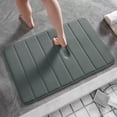thumbnail image 1 of Memory Foam Bath Mats Soft Absorbent Bathroom Rugs 20" x 32",Machine Washable Easy to Clean, Dark gray, 1 of 8