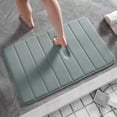 thumbnail image 1 of Memory Foam Bath Mats Soft Absorbent Bathroom Rugs 20" x 32",Machine Washable Easy to Clean, Gray, 1 of 8