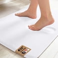 thumbnail image 1 of Memory Foam Bath Rug for Bathroom Floor, 30x18 White, Machine Washable by GORILLA GRIP, 1 of 10
