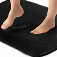 thumbnail image 1 of Memory Foam Bath Rug for Bathroom Floor, 35x24 Black, Machine Washable by GORILLA GRIP, 1 of 8