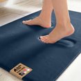 thumbnail image 1 of Memory Foam Bath Rug for Bathroom Floor, 35x24 Navy Blue, Machine Washable by GORILLA GRIP, 1 of 10