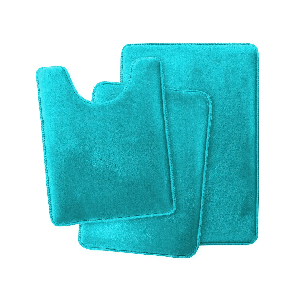 Memory Foam Bathroom Rug Absorbent Bath Mat Set Small Large and Contour