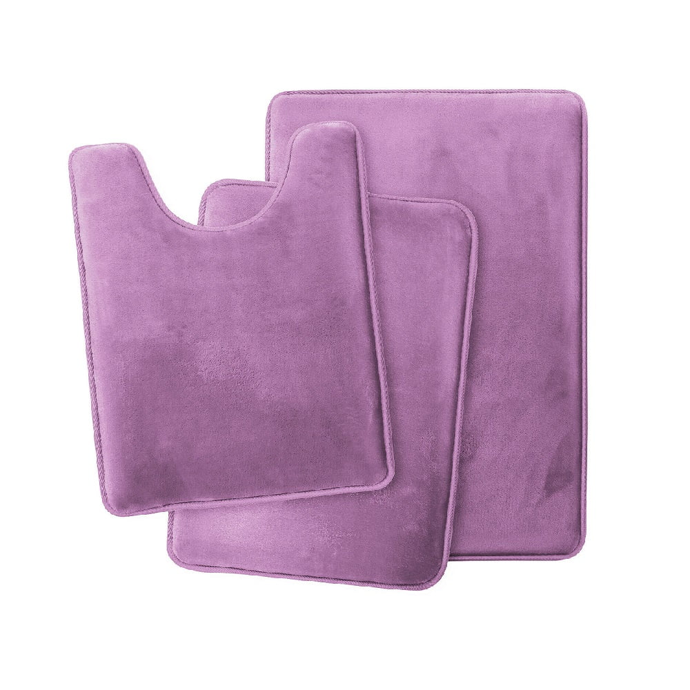 Memory Foam Bathroom Rug Absorbent Bath Mat Set Small Large and Contour