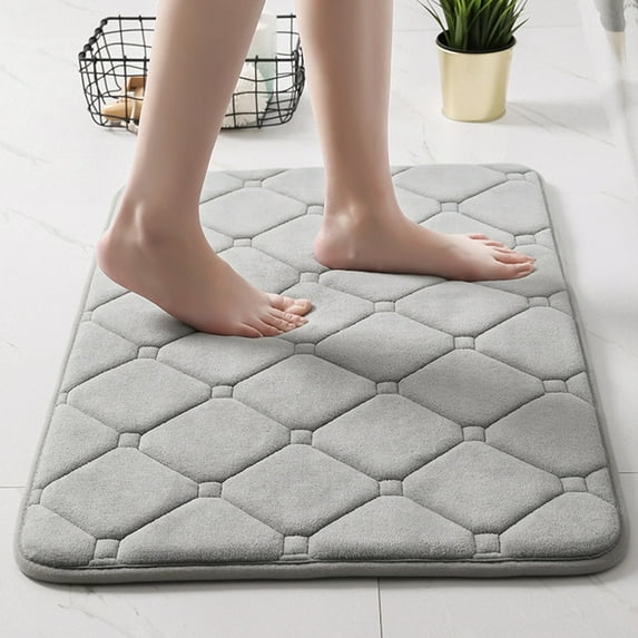 Memory Foam Bathroom Rugs, Ultra Soft & Non-Slip Bath Mat, Water Absorbent and Machine Washable Bath Carpet Rug for Shower Bathroom Floor Rugs