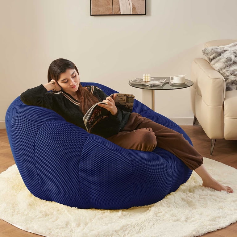 Memory Foam Bean Bag Chair,Light Luxury Curved Couch,Modern Lazy