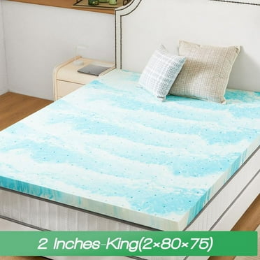 Memory Foam Bed Topper with Cooling Gel Swirl Infusion - Perfect Gift for a Cozy Sleep
