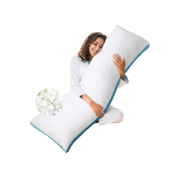 Memory Foam Body Pillow – Full Body Pillows For Adults Sleeping Firm Long Body Pillow For Side Back Stomach Sleeper Pregnancy