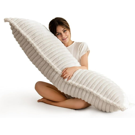 Memory Foam Body Pillow, Thickened Large Long Bed Pillow for Adults, Full Body Pillow with Removable Pillow Cover(20x54 Inch)