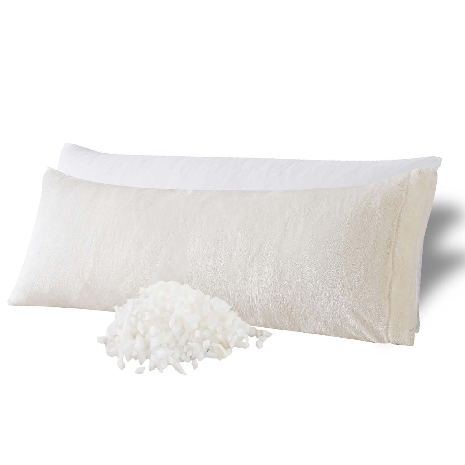 Memory Foam Body Pillow with Plush Fuzzy Cover Full-Length Support Pillow for Adults Soft Comfortable Sleeping Aid