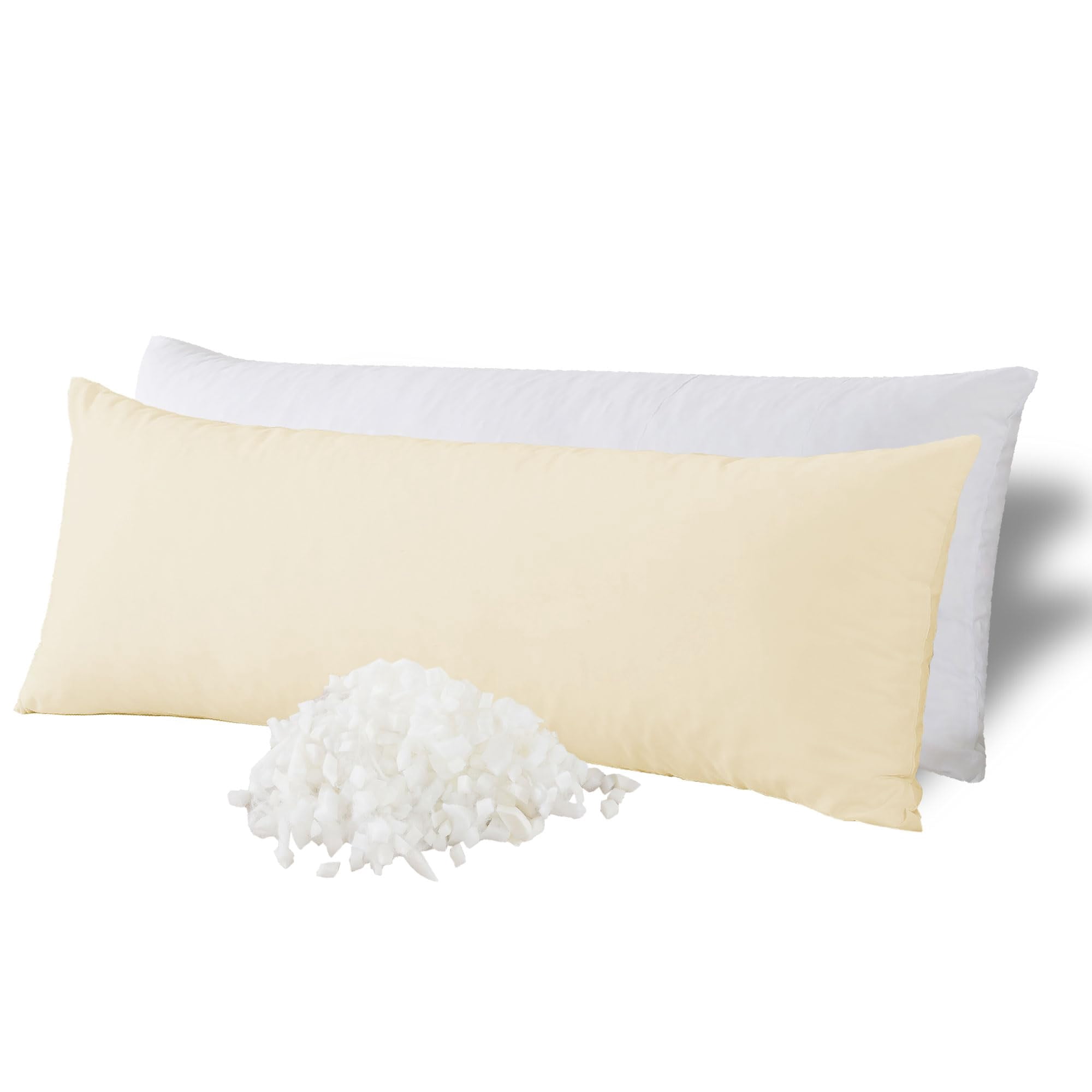 Memory Foam Body Pillow with Plush Fuzzy Cover Full-Length Support Pillow for Adults Soft Comfortable Sleeping Aid