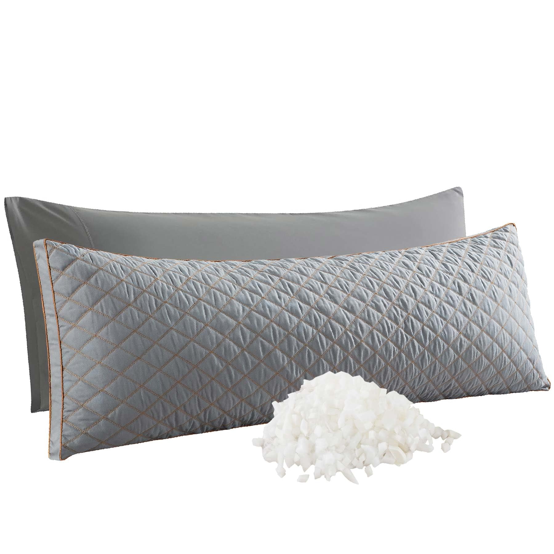 Memory Foam Body Pillow with Plush Fuzzy Cover Full-Length Support Pillow for Adults Soft Comfortable Sleeping Aid