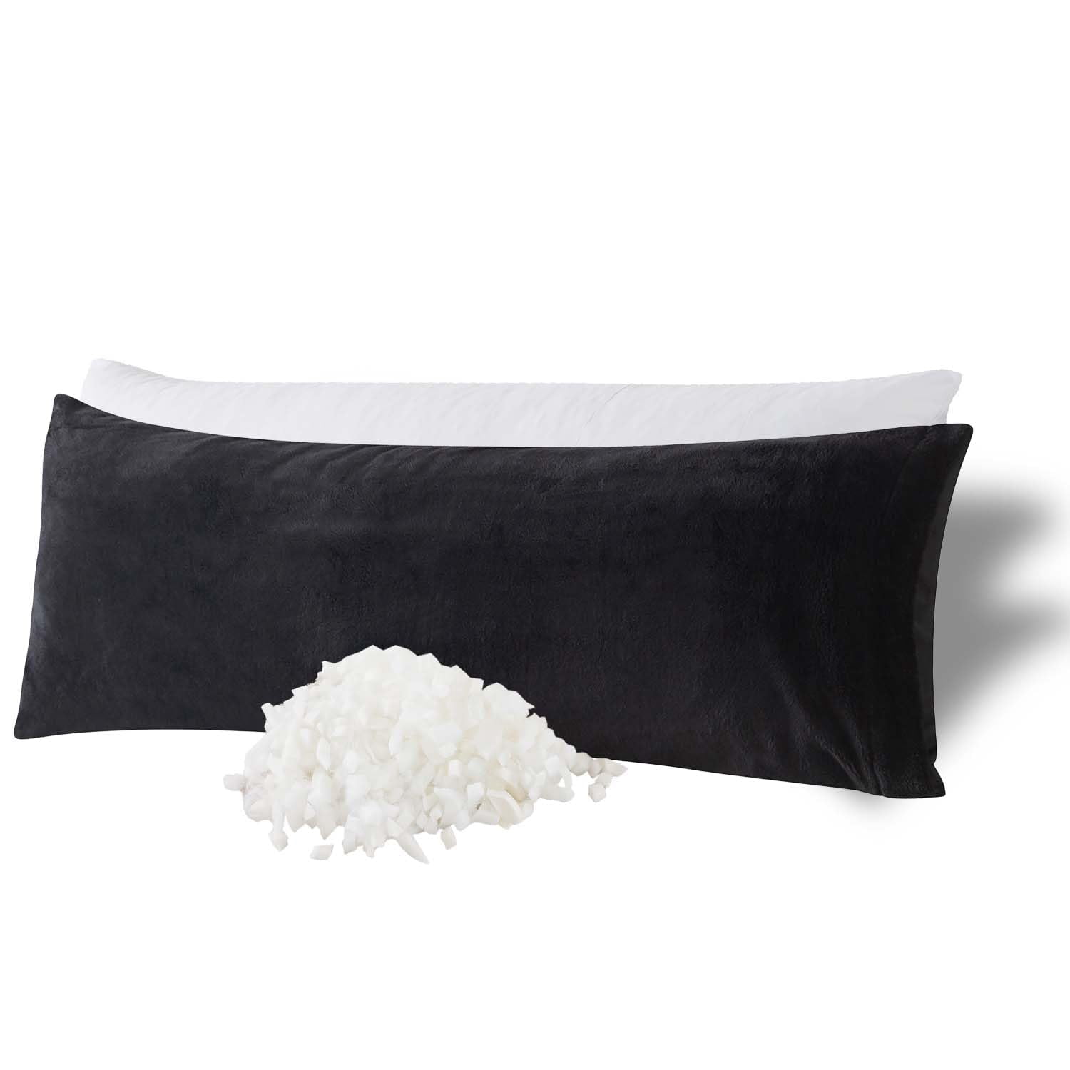Memory Foam Body Pillow with Plush Fuzzy Cover Full-Length Support Pillow for Adults Soft Comfortable Sleeping Aid