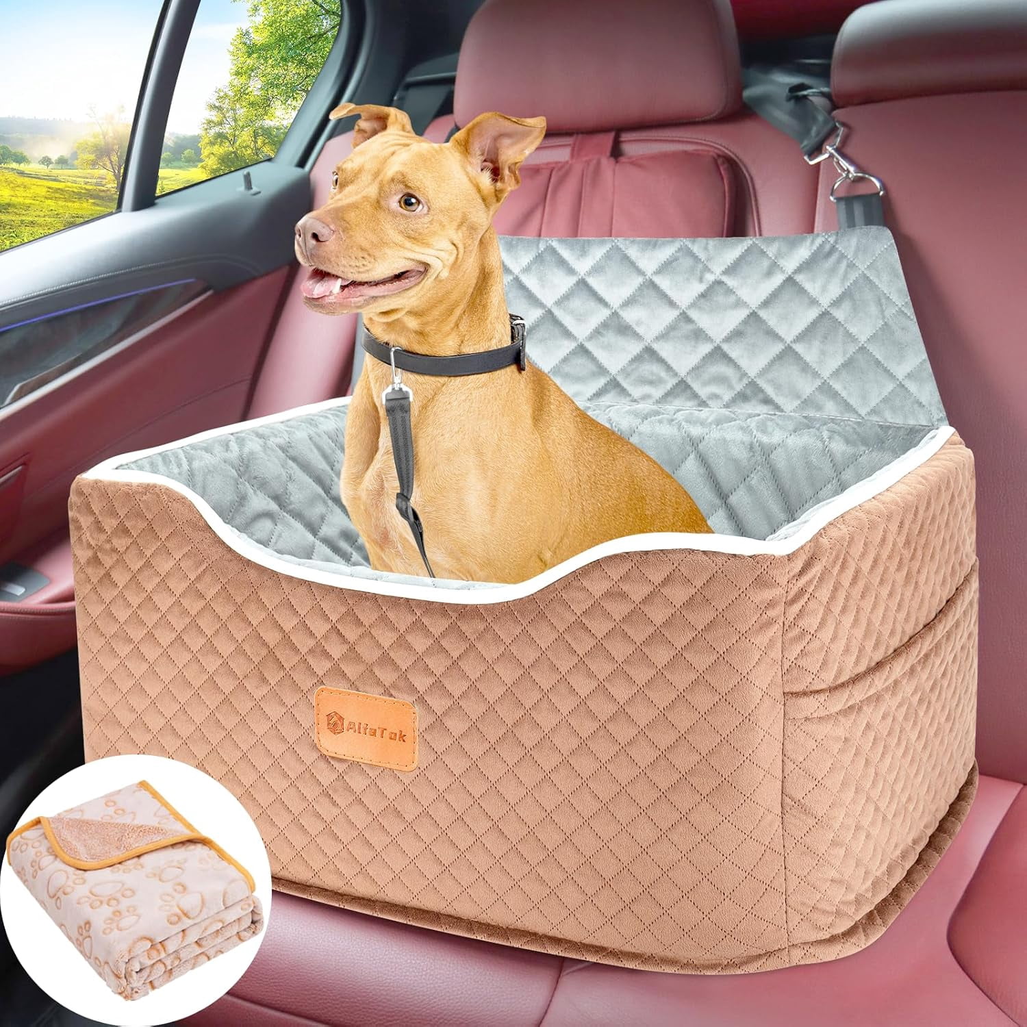 Aazon.co : Elevated Dog Car Seat For Ediu Dogs, Sall Center - View #10