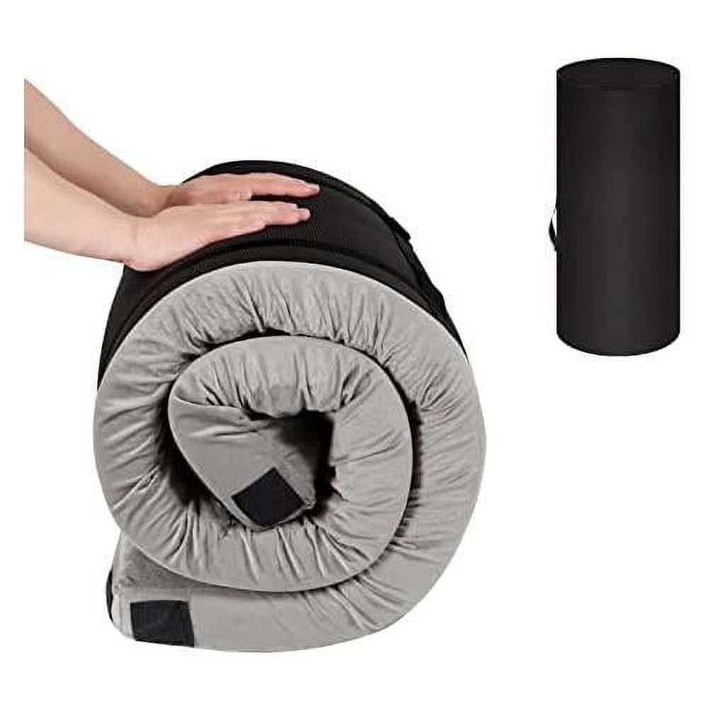 Memory Foam Camping Mattress Pad，Portable Roll Up Sleeping Pad For