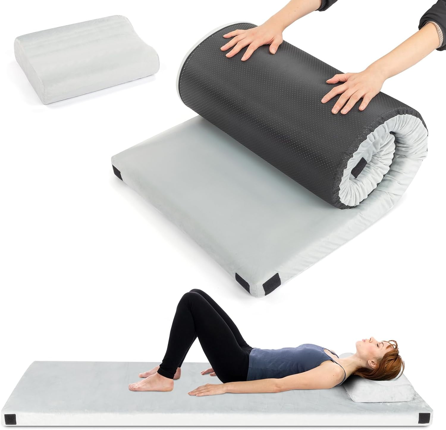 Memory Foam Camping Mattress, Waterproof Roll Up Mattress with Travel