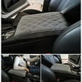 thumbnail image 1 of Memory Foam Car Armrest Pad - Universal Center Console Cover with Elastic Strap, Waterproof Leather Cushion for Elbow Support, Protective Mat for SUV and Truck Interior, 1 of 9