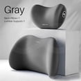 thumbnail image 1 of Memory Foam Car Headrest & Lumbar Support Set - Gray Ergonomic Neck Pillow & Back Cushion for Driving Comfort, Universal Seat Accessory, 1 of 13