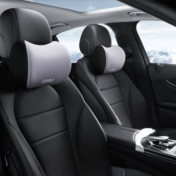 Memory Foam Car Headrest Neck Pillow Ergonomic Design Universal Fit for All Car Seats Relieves Neck Pain Fatigue Automotive Interior Comfort Accessory