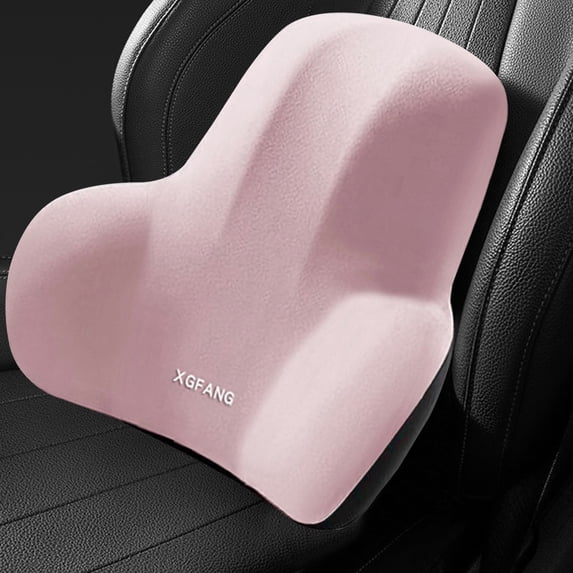 Memory Foam Car Lumbar Support Cushion, Ergonomic Back Pillow for Spine Pressure & Lower Back Pain Relief, Breathable Washable Velvet Fabric, Universal Lumbar Pillow for Car Seat Office Chair Home