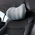 thumbnail image 1 of Memory Foam Car Neck Pillow for Head and Spine Support - Breathable Velvet Travel Headrest Cushion for Stress Relief - Lumbar Back Support for Car, Plane, Train, Home Gray, 1 of 6