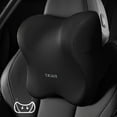 thumbnail image 1 of Memory Foam Car Neck Pillow with Breathable Velvet Cover, 7.9x9.8 Inch Ergonomic Headrest for Travel, Office & Commuting,Black, 1 of 6