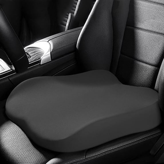 Memory Foam Car Seat Cushion Height Increasing Pad - U-Shaped Hip Protection Design, Relieves Pressure Breathable Mesh, Non-Slip Bottom for Driving Office Long Sitting Use